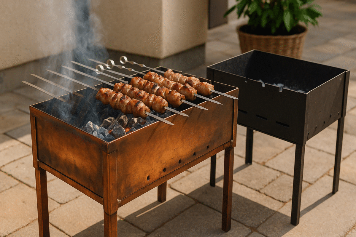 Медные мангалы: в чём их фишка и чем они лучше обычных