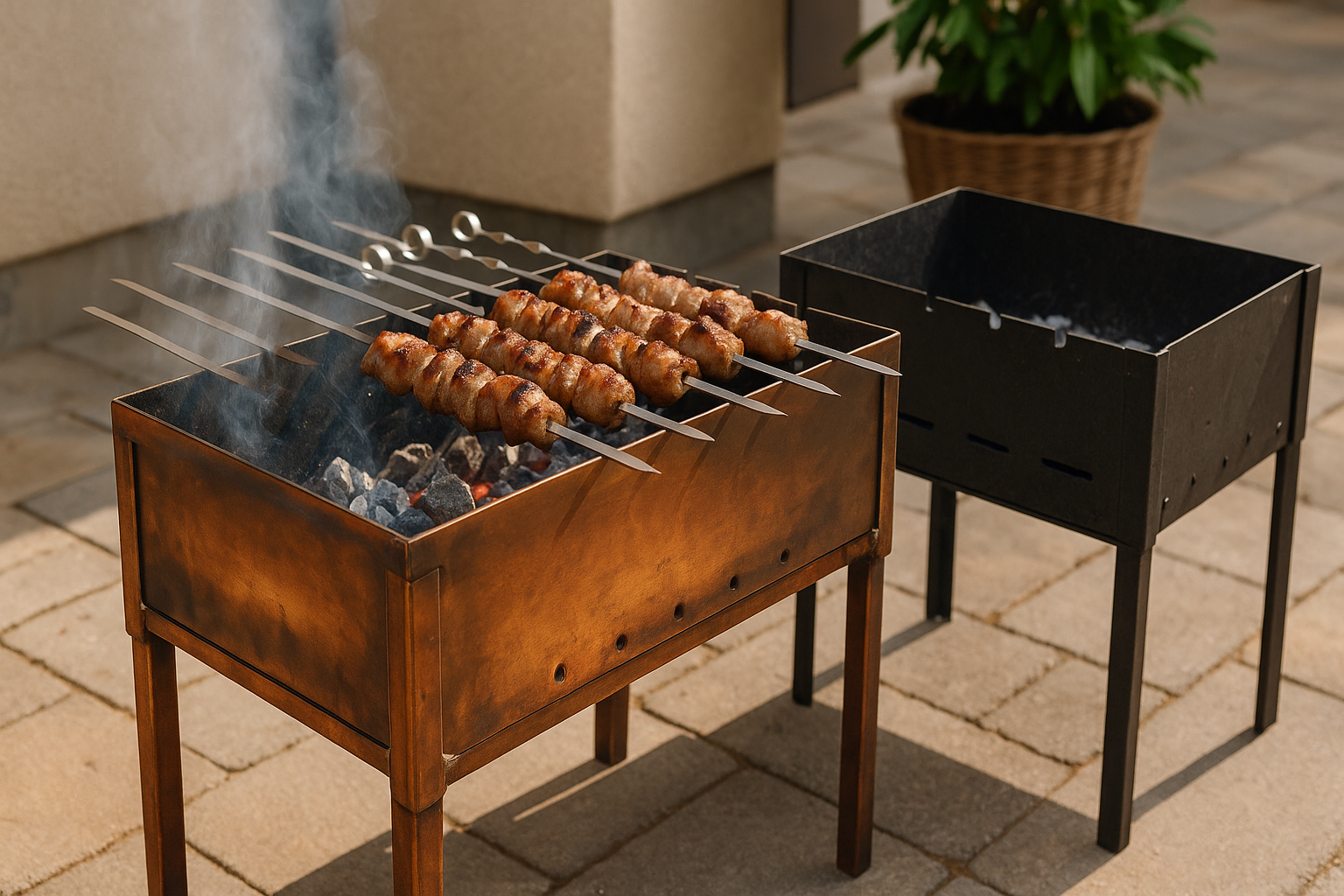 Медные мангалы: в чём их фишка и чем они лучше обычных